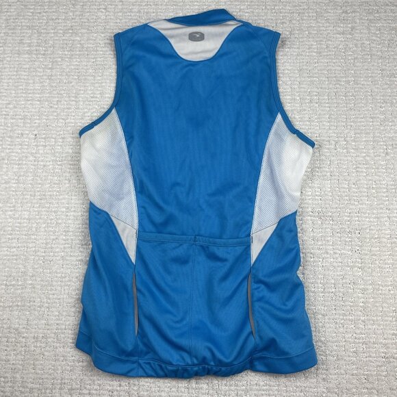 SUGOI Full Zip Cycling Womens Jersey Blue Sleeveless XS Sports Activewear - Picture 11 of 16